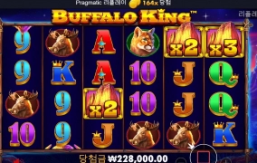 가토 오전 버팔로 무료스핀 74개 후기 ~!