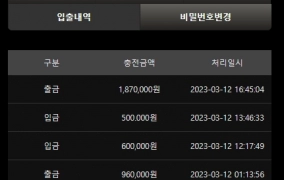 샌즈 입금출금 이용후기