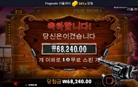 신규 슬롯게임 더와일드갱 맥스윈!! 10,000배 먹었습니다!!