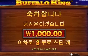 버팔로킹 1천원 당첨 당황스럽다