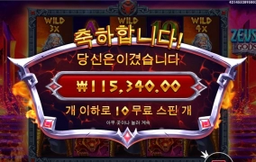 제우스 하데스 간만에 와일드3개 잡았는데