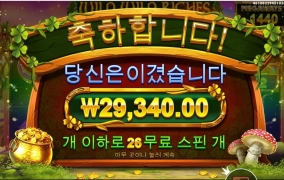 한방에 20풀스핀 겜블성공에 6스핀 추스까지