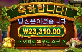 와와리메가 20스핀 한방에 겜블성공인데