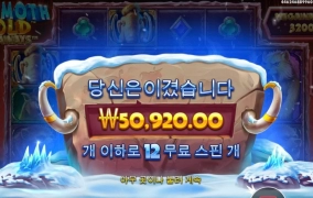 맘모스 3번만에 겜블 들어갔는데 250배 당첨 끝