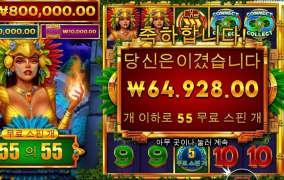 55개스핀받았는데