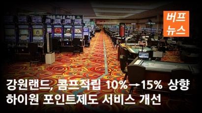 강원랜드, 콤프적립 10%→15% 상향 하이원 포인트제도 서비스 개선