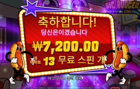 13스핀이라 기대했는데 햄벅