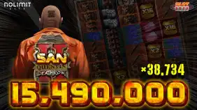 [노리밋시티] 산 쿠엔틴 2 데쓰 로우 38,734배 메가윈!! 1,500만원 당첨!!