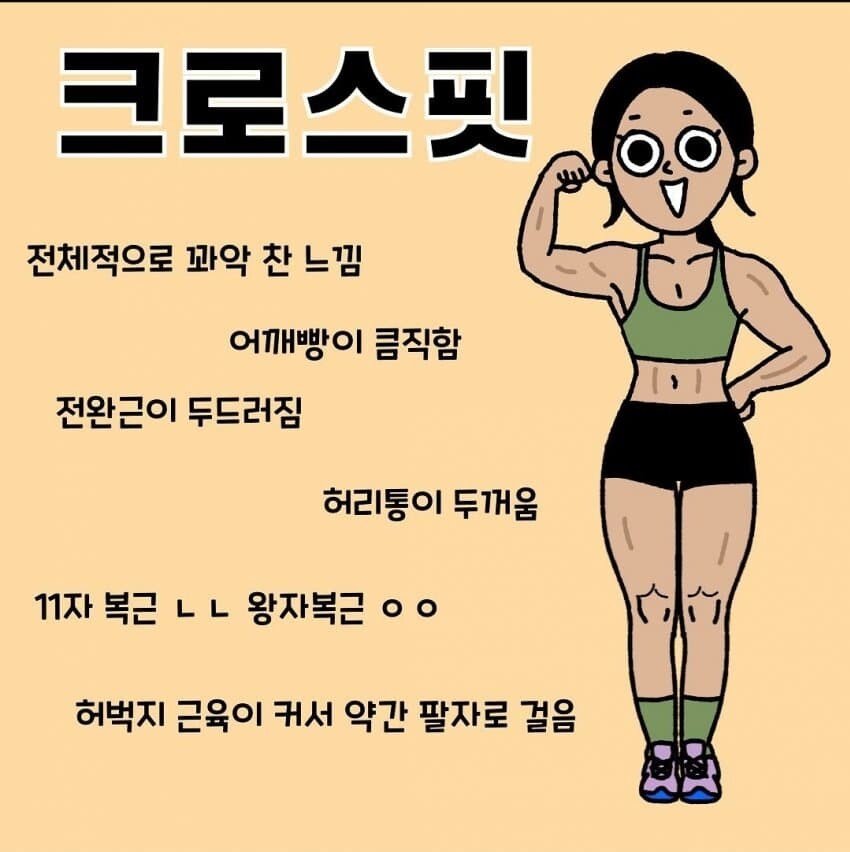 여자 운동별 몸매 특징