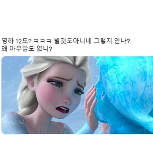 영하 12도?