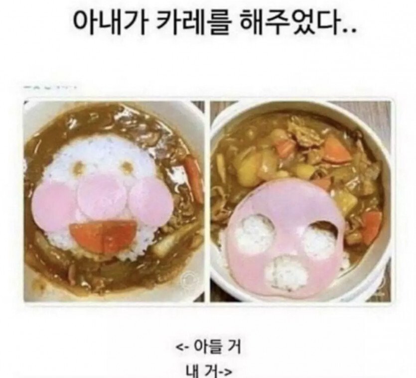 아내가 카레를 해주었다