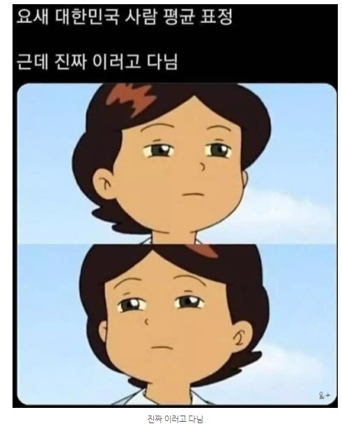 요새 대한민국 사람들 평균 표정