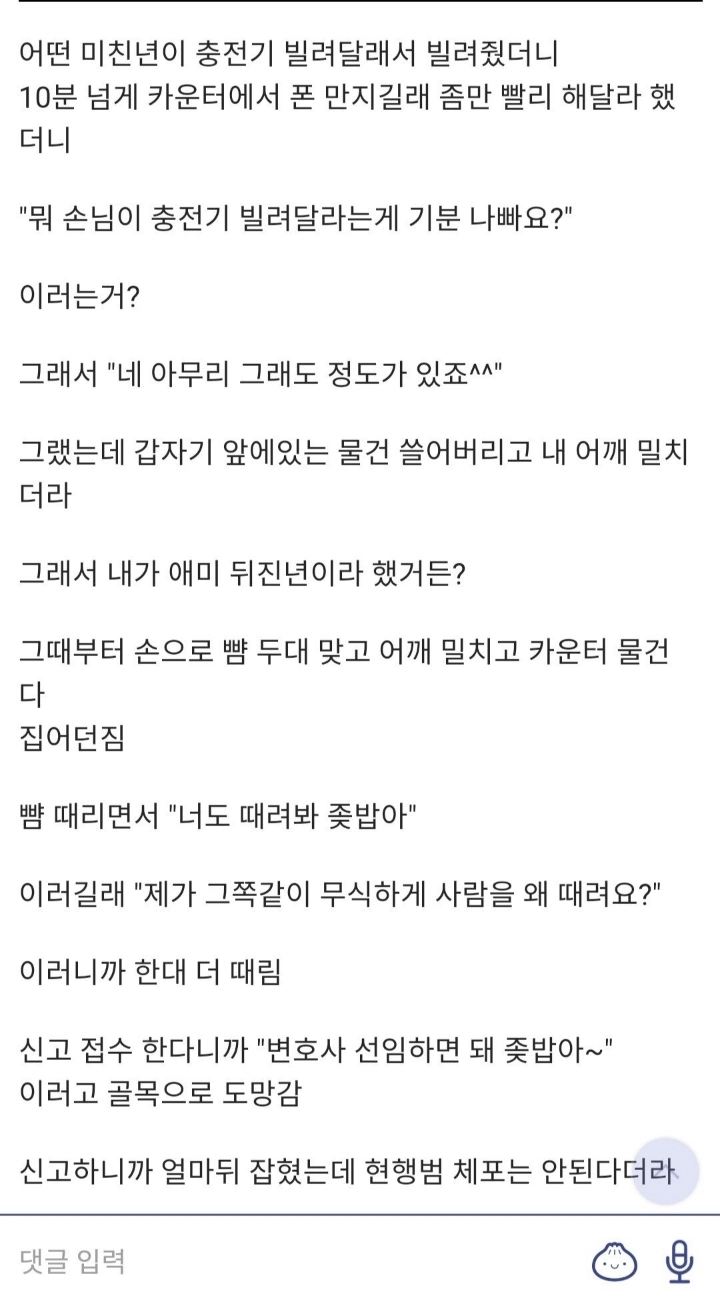 여자한테 폭행당한 편붕이