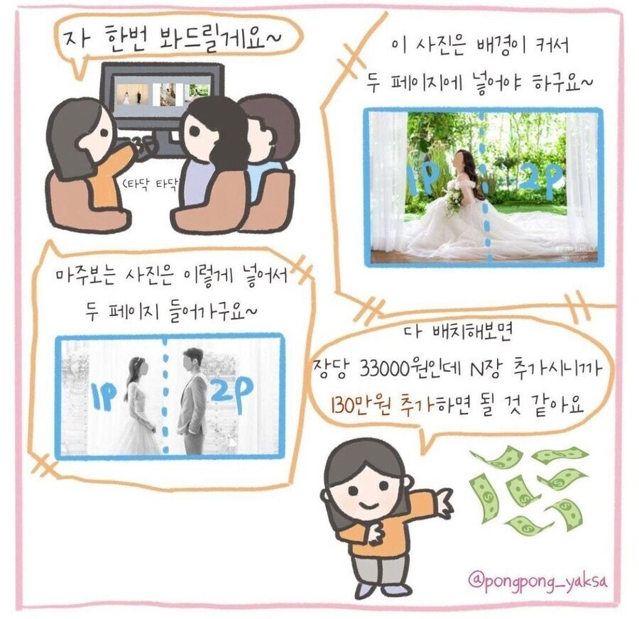 흔한 웨딩 스튜디오 촬영 업체의 상술