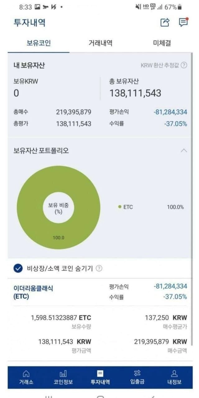 남편돈 2억으로 몰래 코인했다가 날려먹은 유부녀