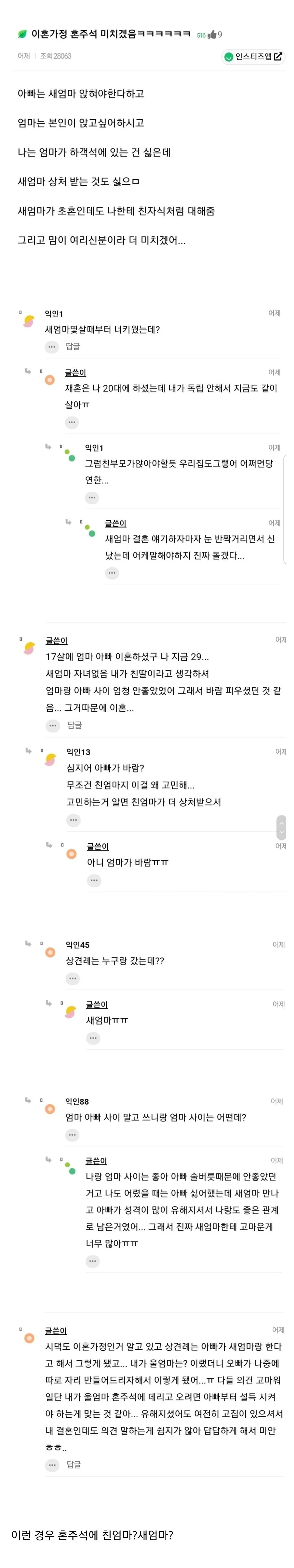 이혼가정 혼주석 미치겠음ㅋㅋㅋㅋㅋ.jpg