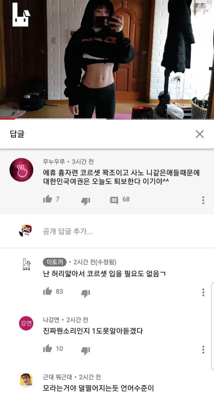 팩트로 쿵캉이 패는 헐스 유튜버