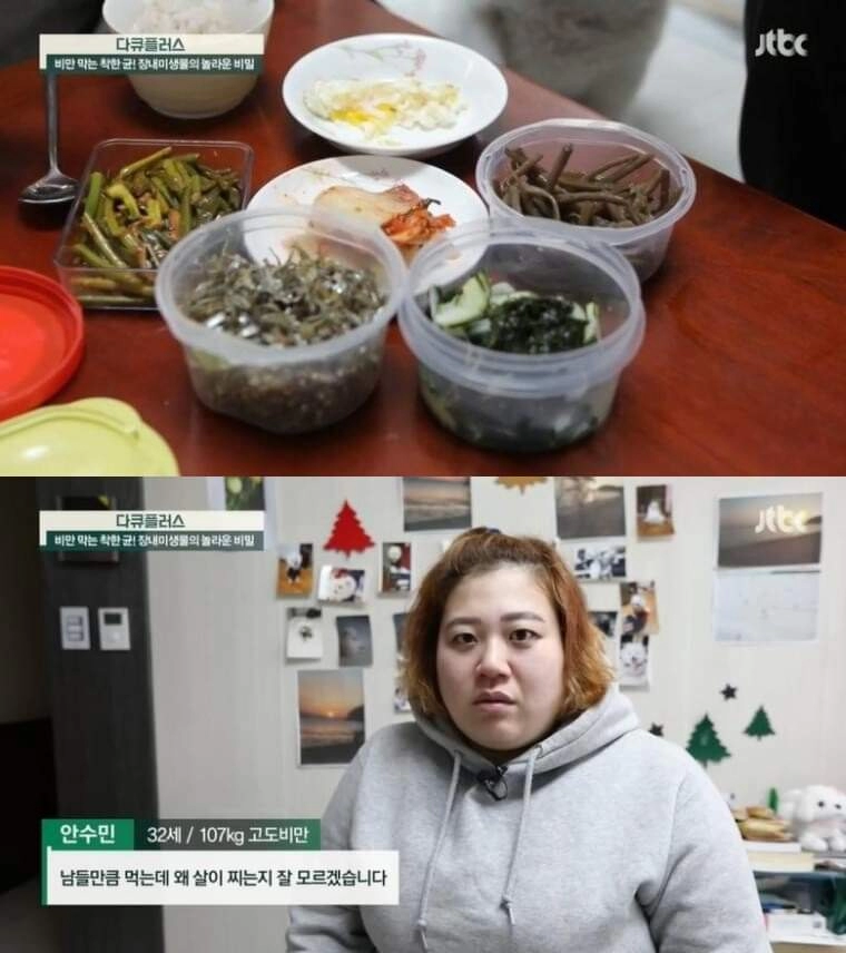 고도 비만과 저체중인 사람의 식단