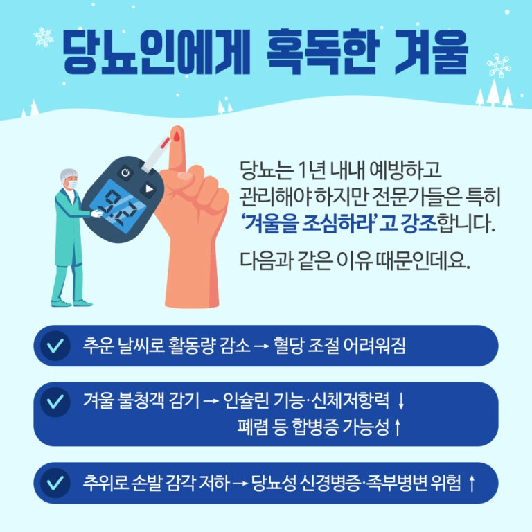 당뇨, 겨울에 더 조심해야 된다?