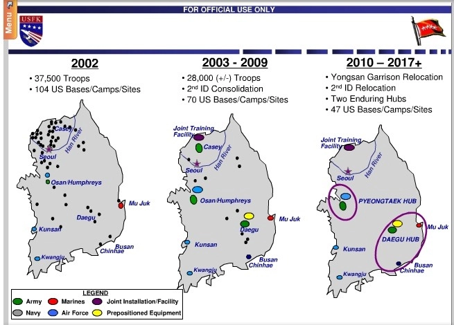 21세기 이후 급격하게 변하는 주한미군 기지