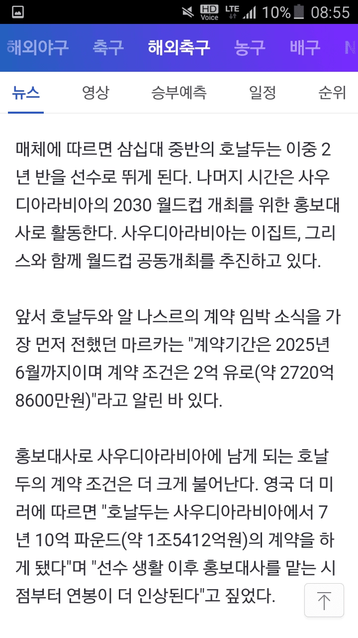 호날두 사우디서 2030년까지 7년 1조 5500억원 계약