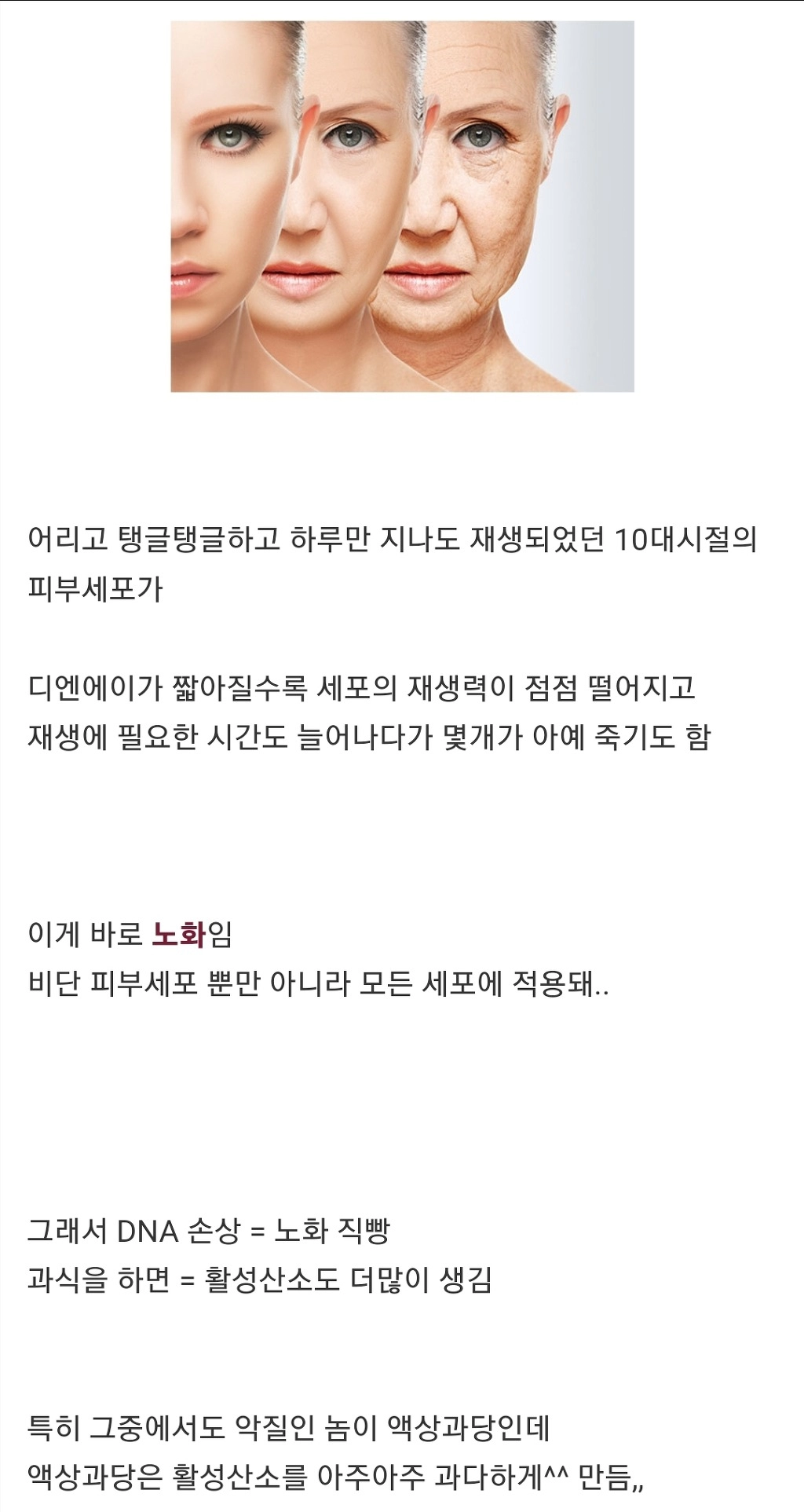 과식하면 빨리늙고 빨리죽는 이유