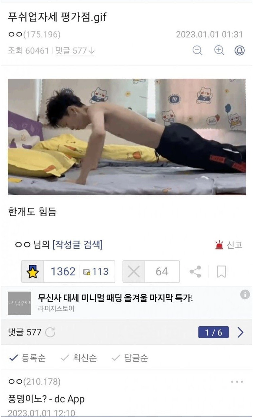 푸쉬업자세 평가점