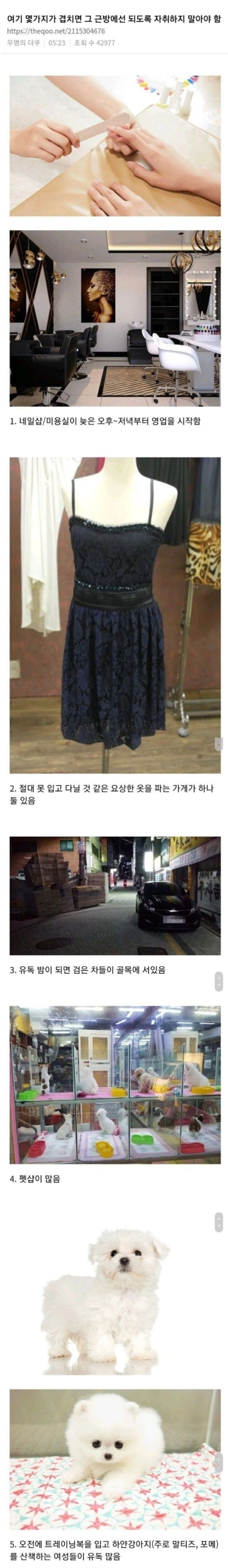 웬만하면 자취할 때 피해야할 동네