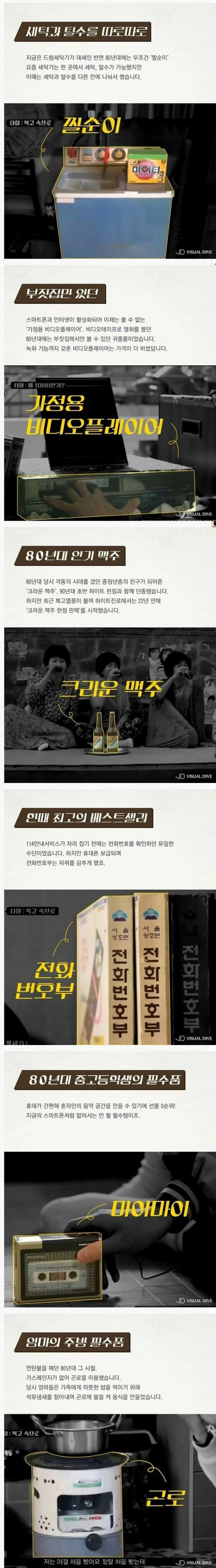 지금은 보기 힘든 1980년대 물건들