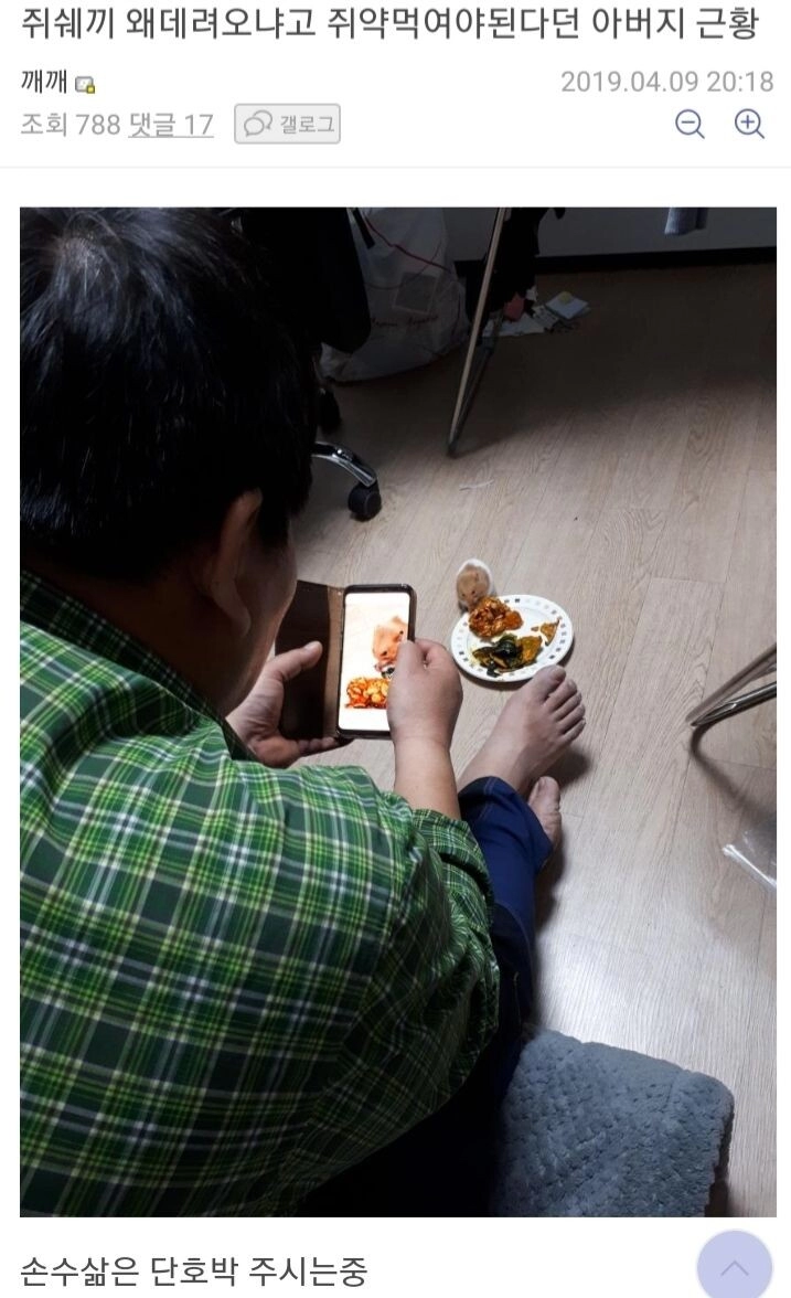 쥐새끼 데려오면 쥐약먹인다는 아버지