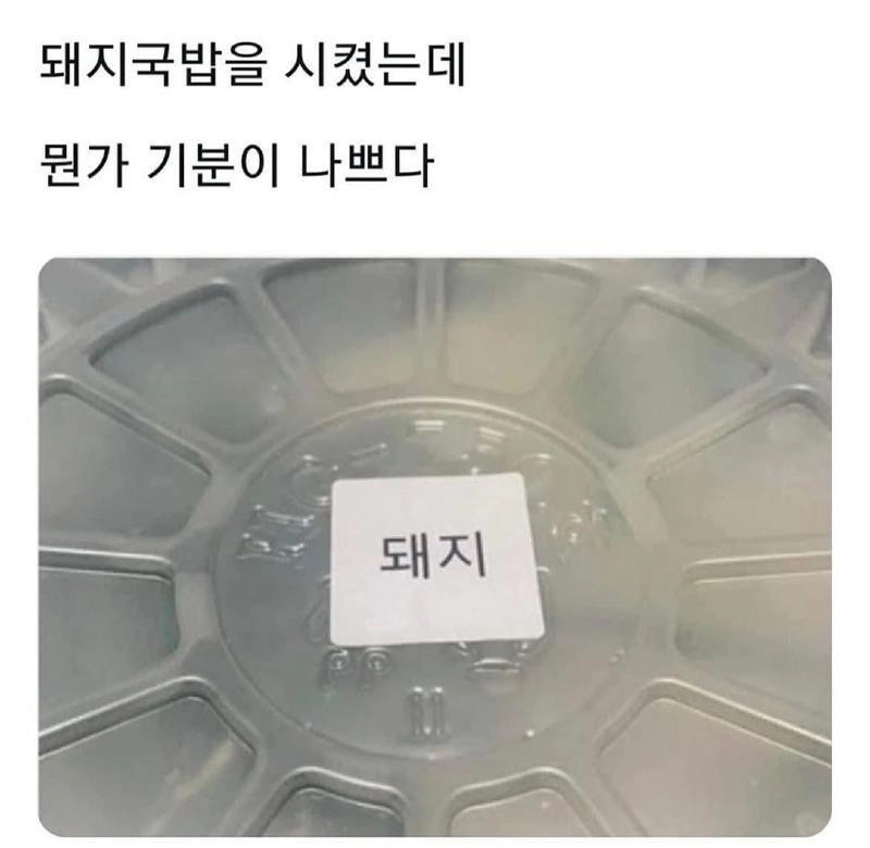 뭔가 기분나쁜 돼지 국밥