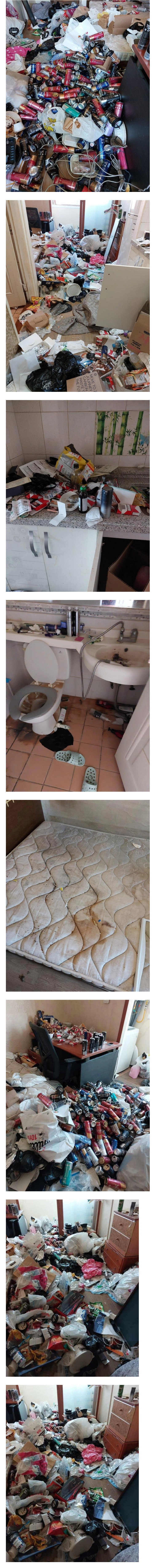 빌려준 원룸을 쓰레기장으로 만들고 도망친 직원