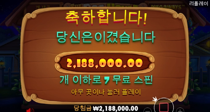 개집 218만언 당첨~~~