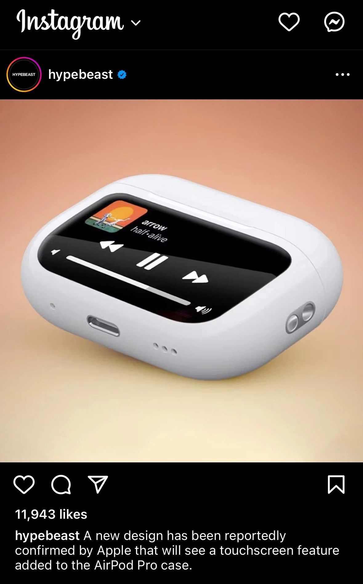 애플이 컨펌했다는 미래의 에어팟 케이스 디자인