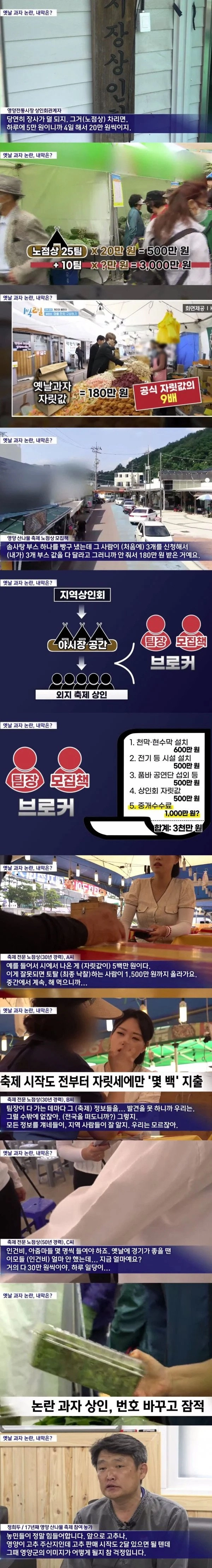1박2일 옛날과자 7만원 바가지 상인 근황