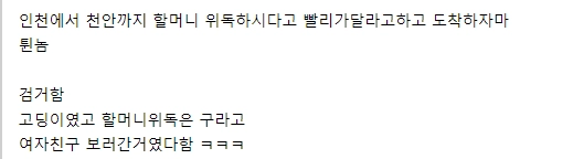 택시비 13만원 먹튀남