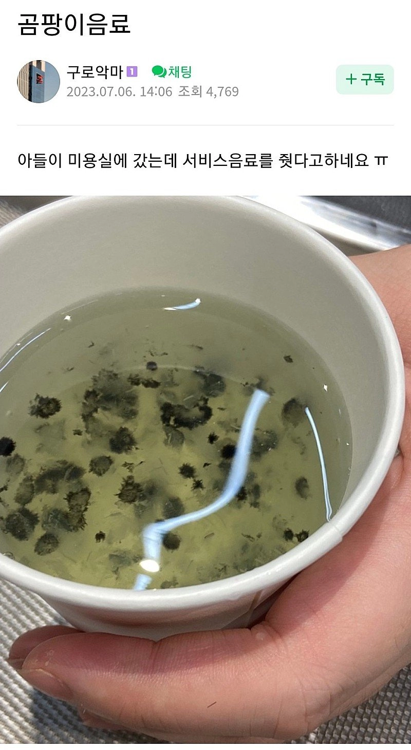 미용실 음료 대참사