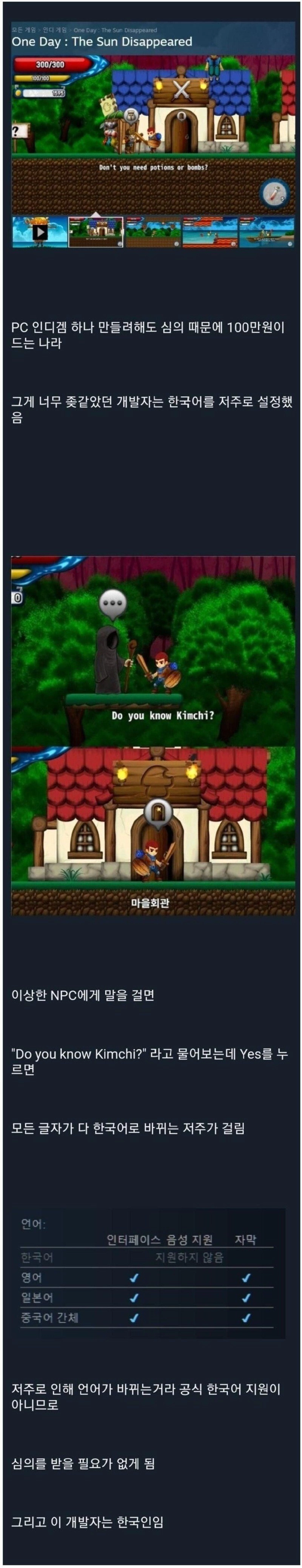 인디게임 개발자가 심의때문에 빡쳐서 택한 방법