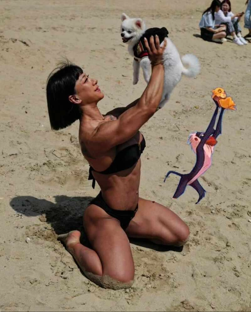 호불호 갈리는 광안리 비키니 누나