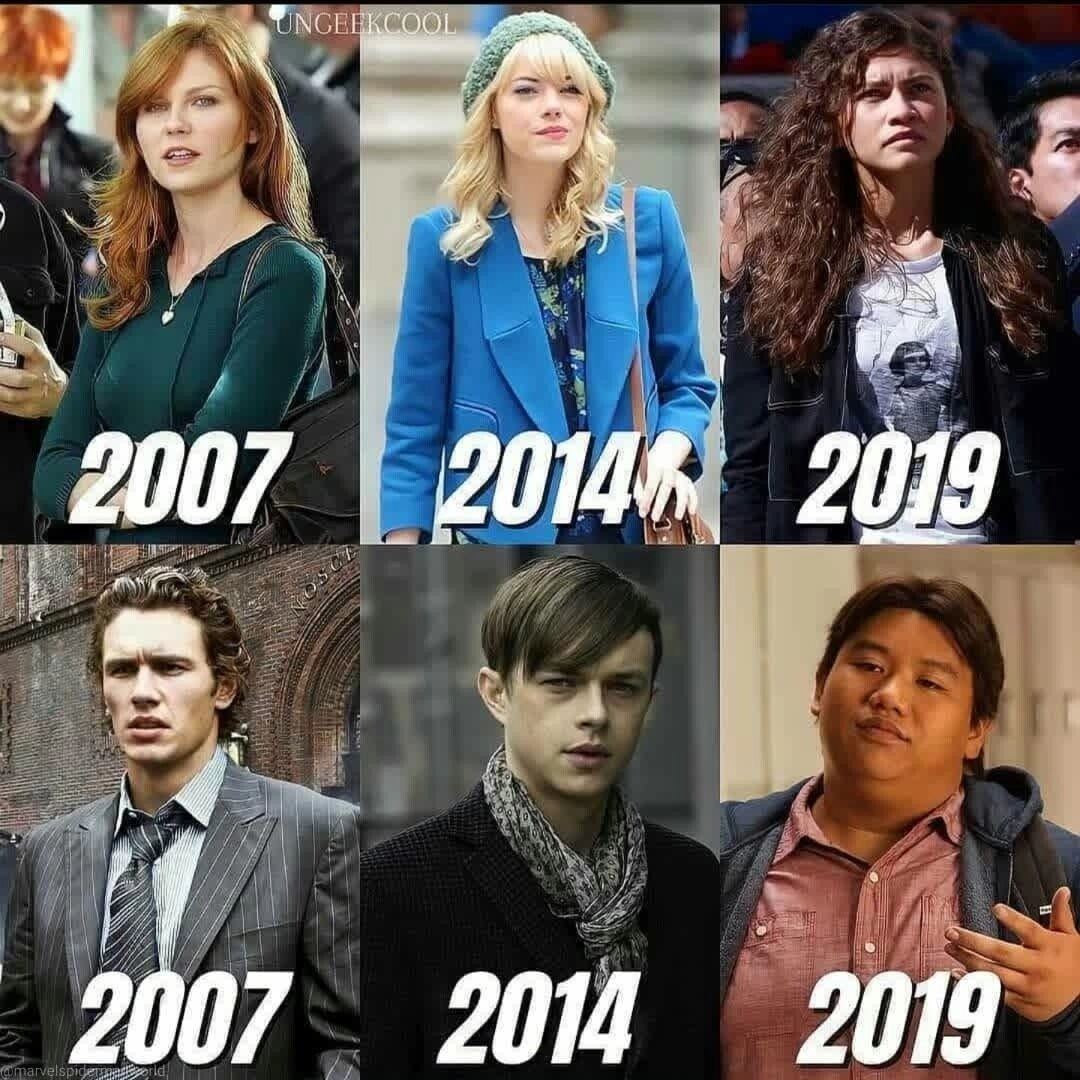 스파이더맨 주역들 변화