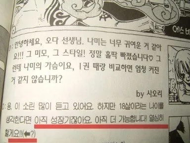 원피스 나미 가슴이 자꾸 커지는 이유