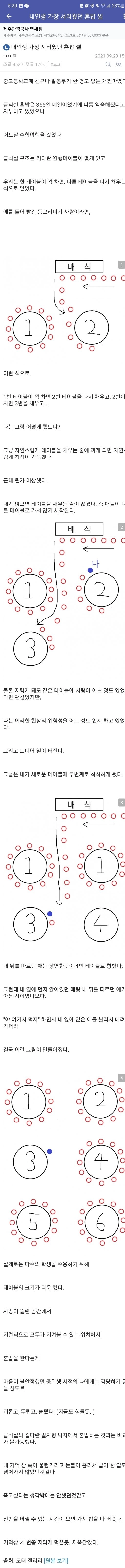 학창시절 서러웠던 혼밥썰
