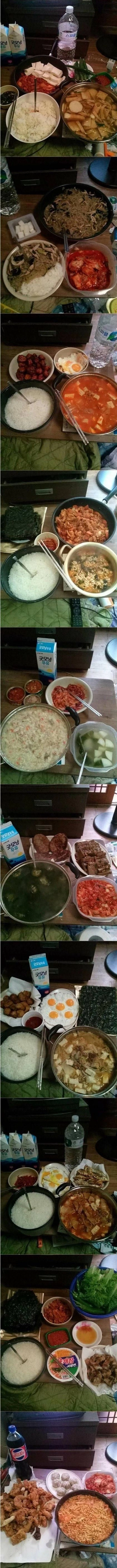 1일1식하는 농사짓는 남자 식사량