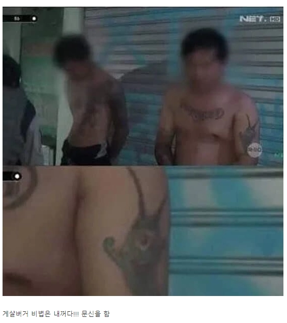 중국 조폭 문신 근황..