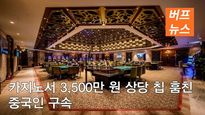 카지노서 3,500만 원 상당 칩 훔친 중국인 구속