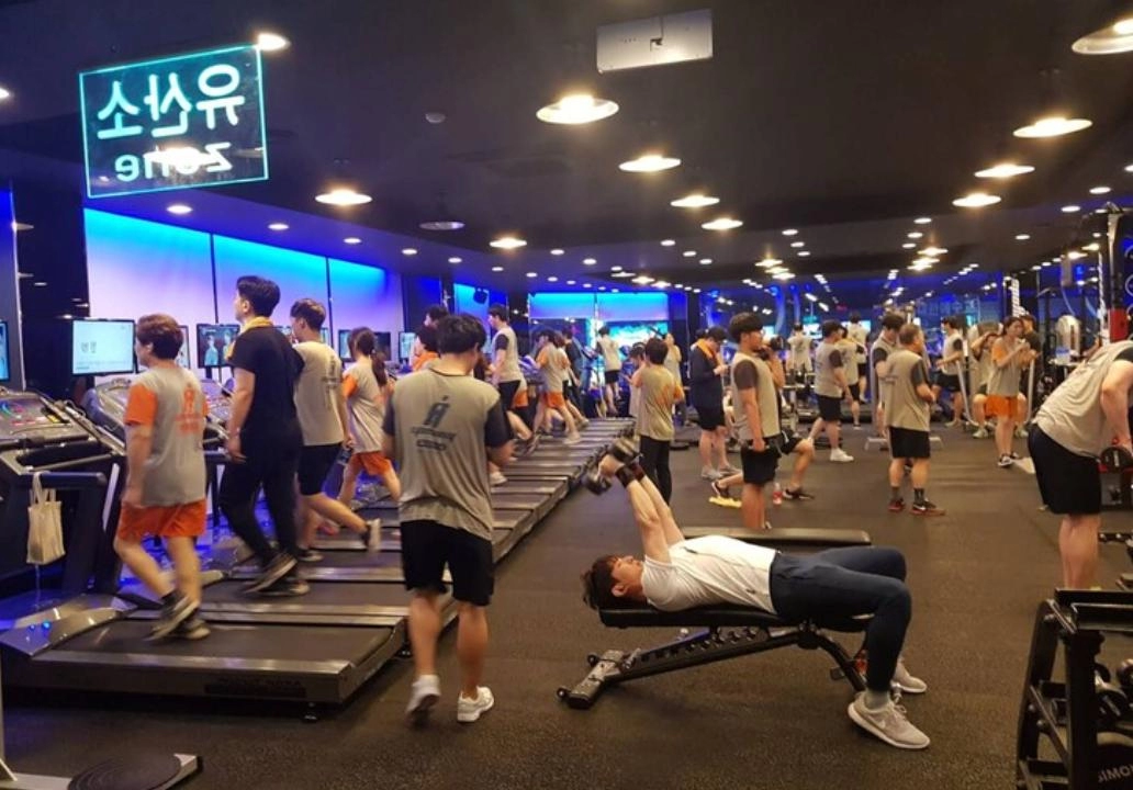 1월 헬스장 풍경