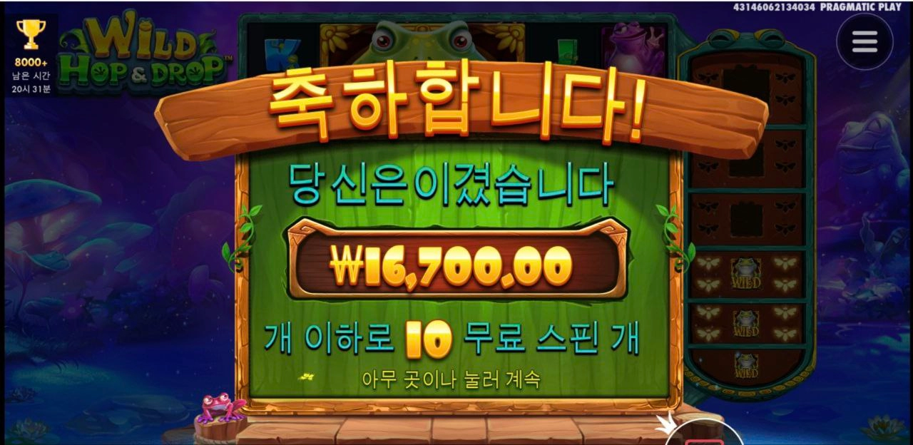 홉앤드롭 개구리 벌크업 쉽지않네