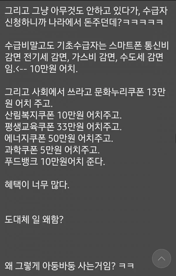일은 왜 하냐는 디씨인