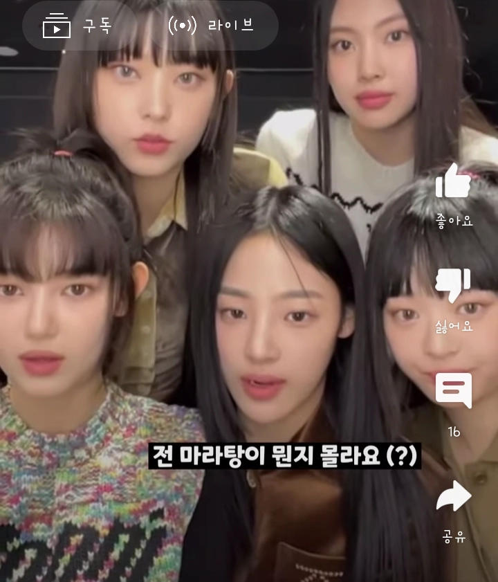 칼국수 모른다고 해서 욕먹는 뉴진스 민지