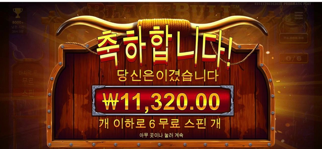 프라그마틱 블랙불 바닥보나스